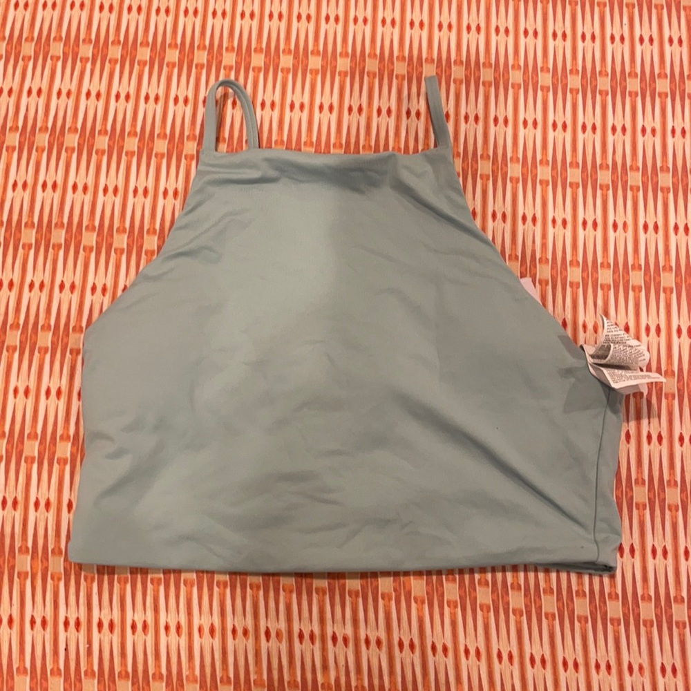 Roxy light aqua blue Halter swim top